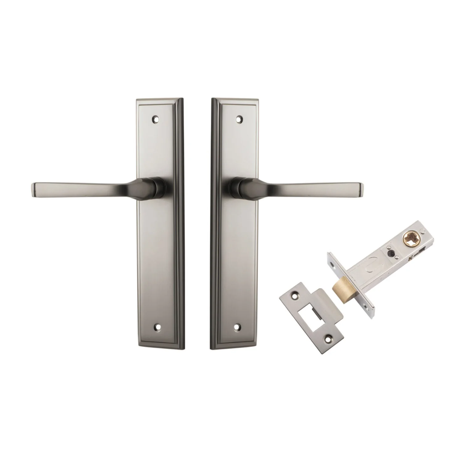 Iver Annecy Door Lever on Stepped Backplate Passage Kit - Available in Various Finishes - Image 12