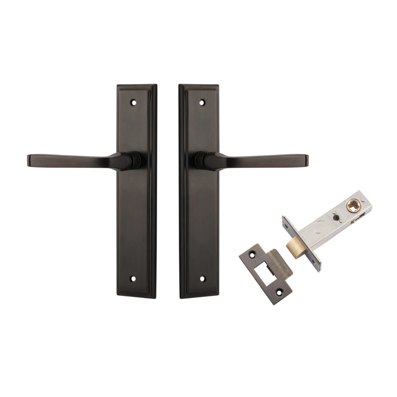 Iver Annecy Door Lever on Stepped Backplate Passage Kit - Available in Various Finishes - Image 13