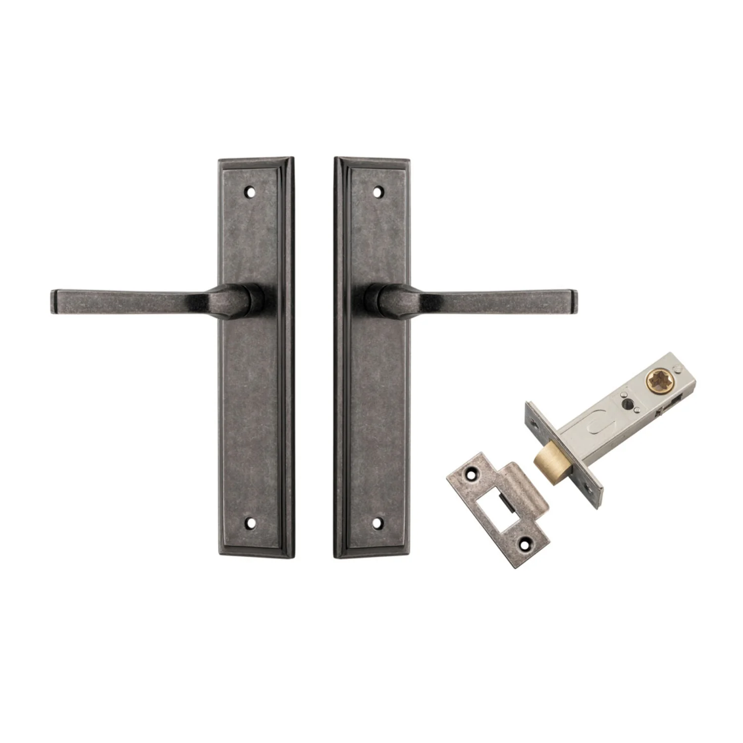 Iver Annecy Door Lever on Stepped Backplate Passage Kit - Available in Various Finishes - Image 7