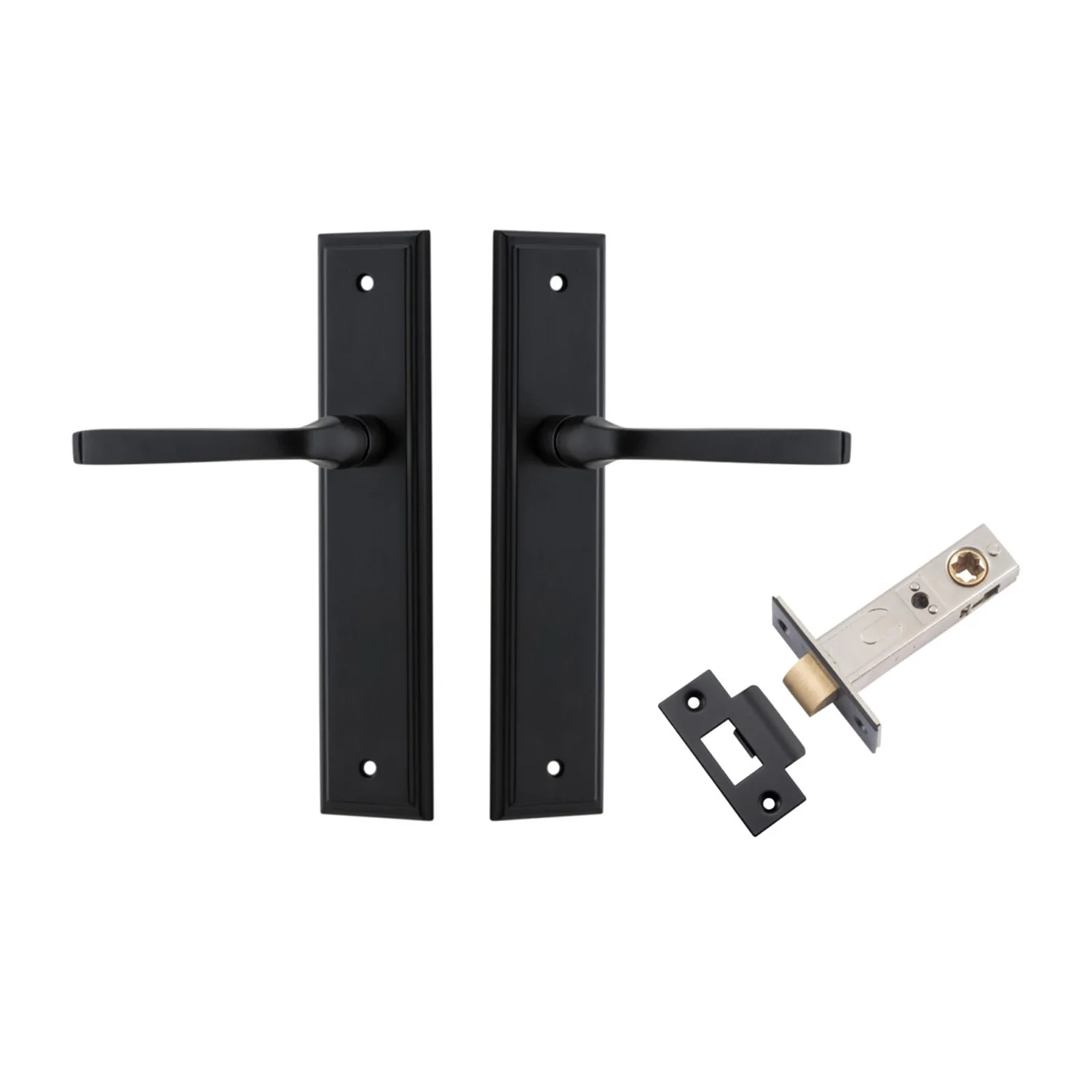 Iver Annecy Door Lever on Stepped Backplate Passage Kit - Available in Various Finishes - Image 8