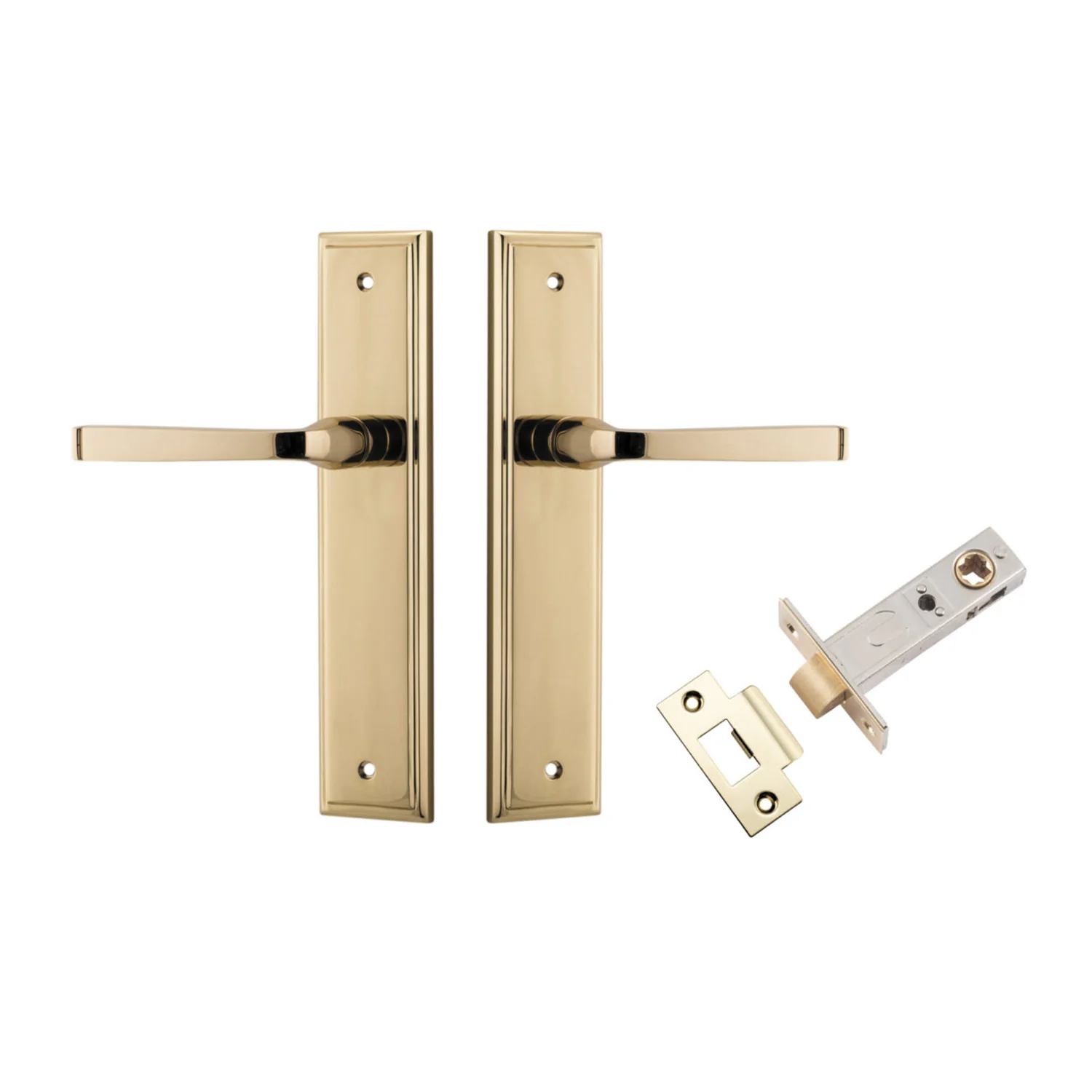 Iver Annecy Door Lever on Stepped Backplate Passage Kit - Available in Various Finishes - Image 9
