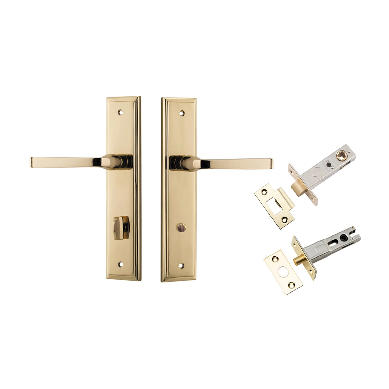 Iver Annecy Door Lever on Stepped Backplate Privacy Kit with Turn - Available in Various Finishes - Image 10