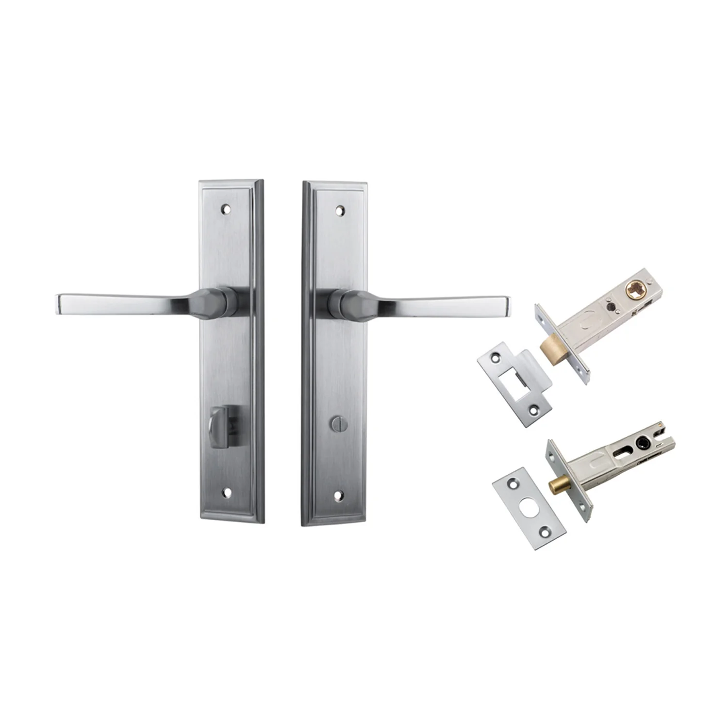 Iver Annecy Door Lever on Stepped Backplate Privacy Kit with Turn - Available in Various Finishes - Image 7