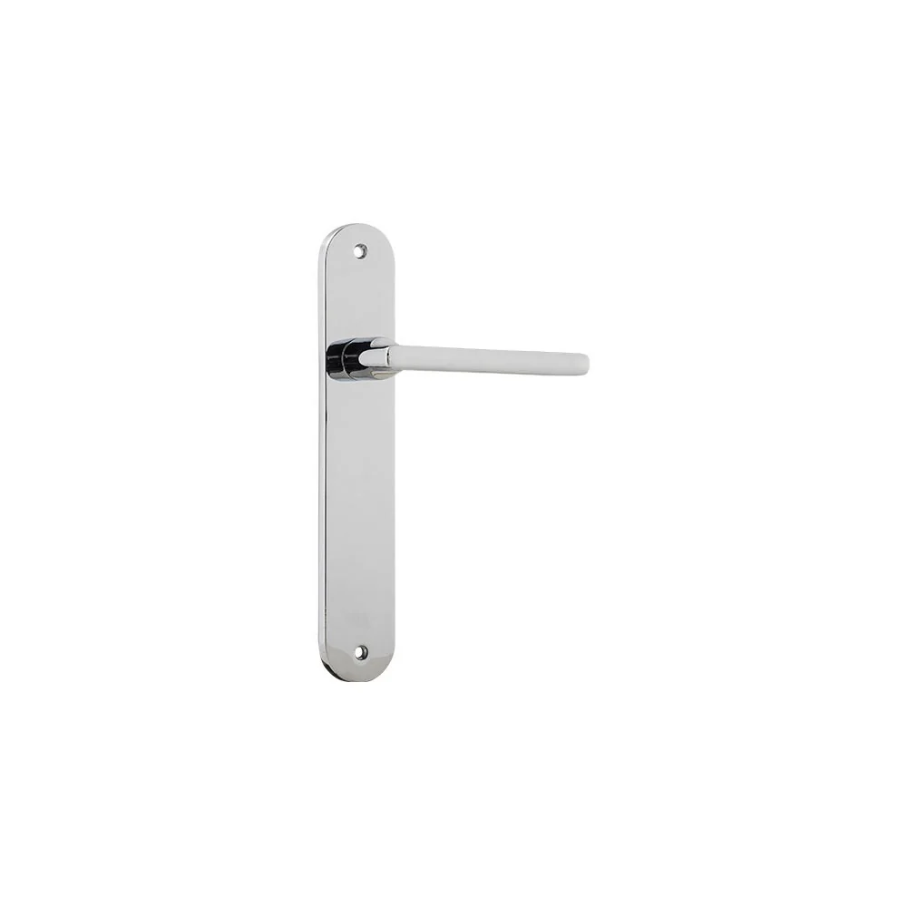 Iver Baltimore Door Lever Handle on Oval Backplate Chrome Plated - Image 2