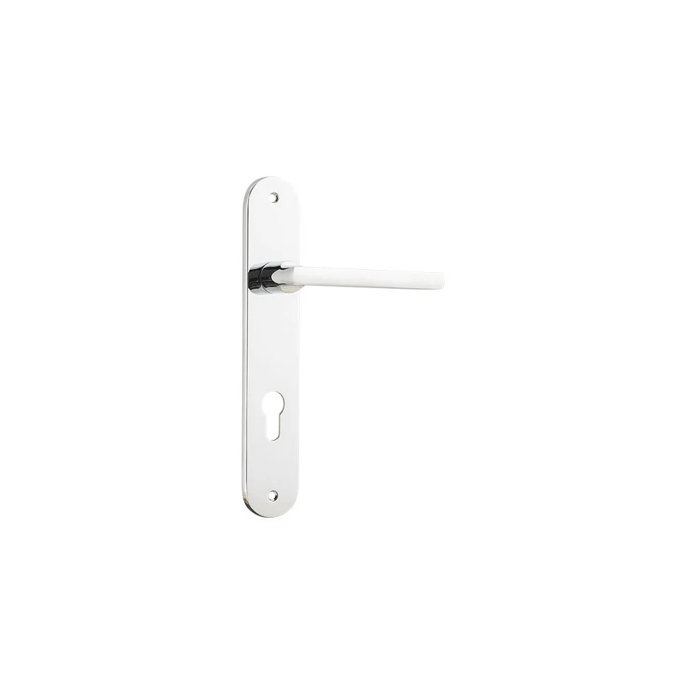 Iver Baltimore Door Lever Handle on Oval Backplate Chrome Plated - Image 3