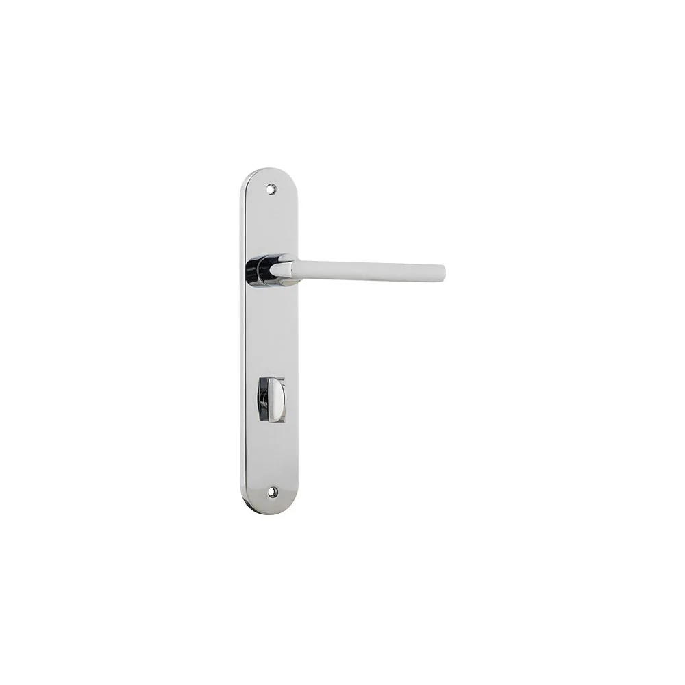 Iver Baltimore Door Lever Handle on Oval Backplate Chrome Plated - Image 4