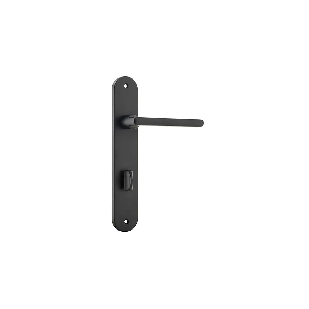 Iver Baltimore Door Lever Handle on Oval Backplate Matt Black - Image 4