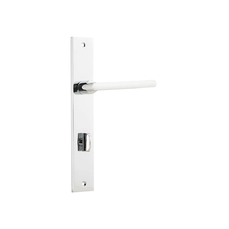 Iver Baltimore Door Lever Handle on Rectangular Backplate Chrome Plated - Image 4