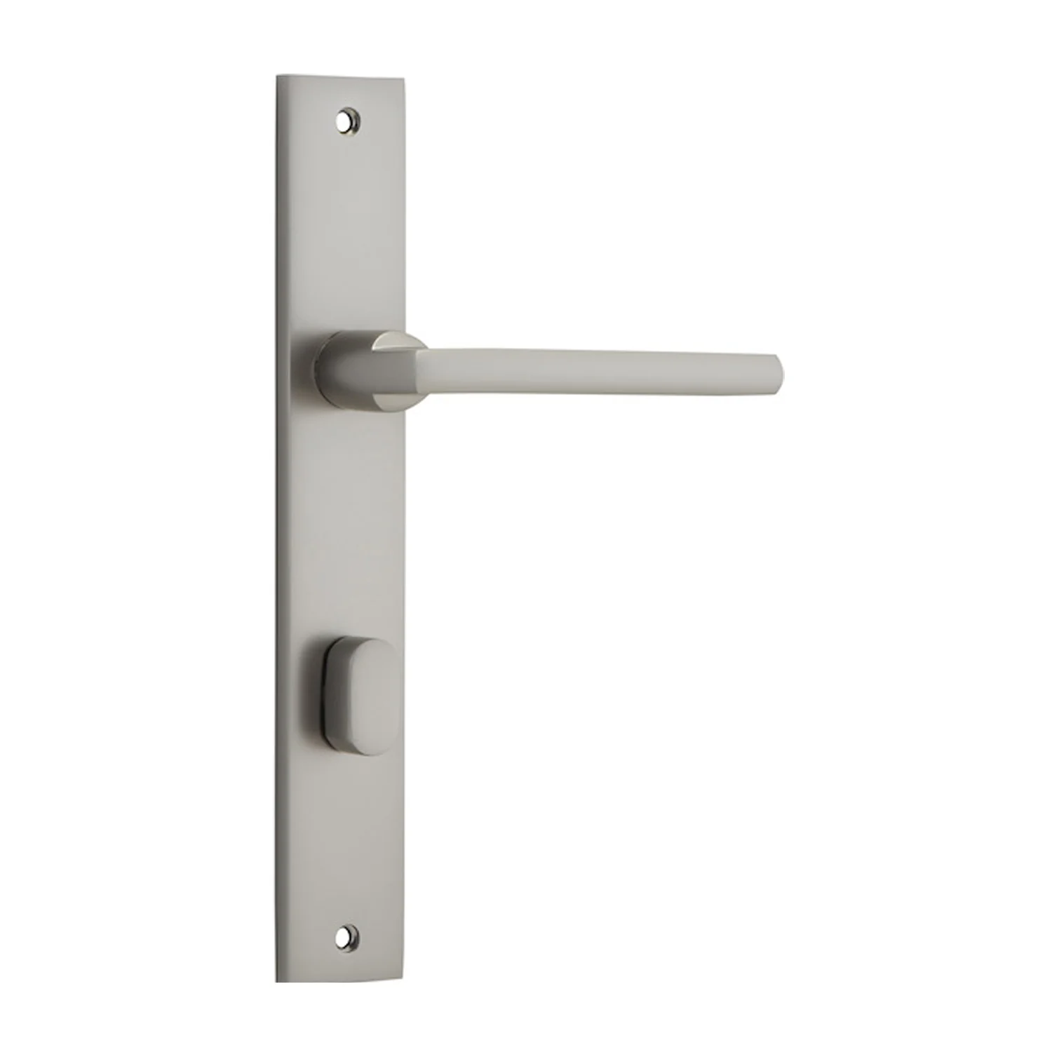 Iver Baltimore Door Lever Handle on Rectangular Backplate Satin Nickel - Image 5
