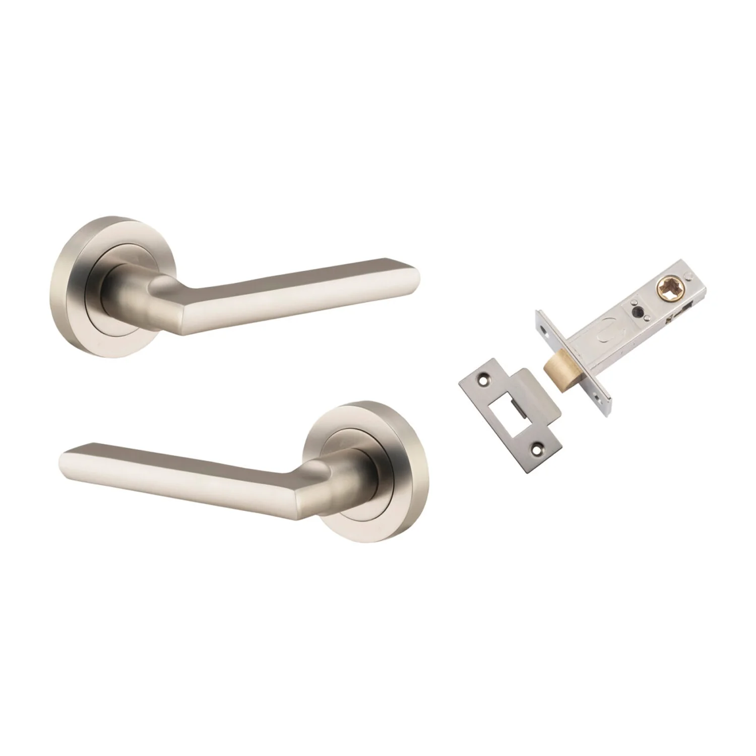 Iver Baltimore Door Lever Handle on Round Rose Passage Kit - Available in Various Finishes - Image 11
