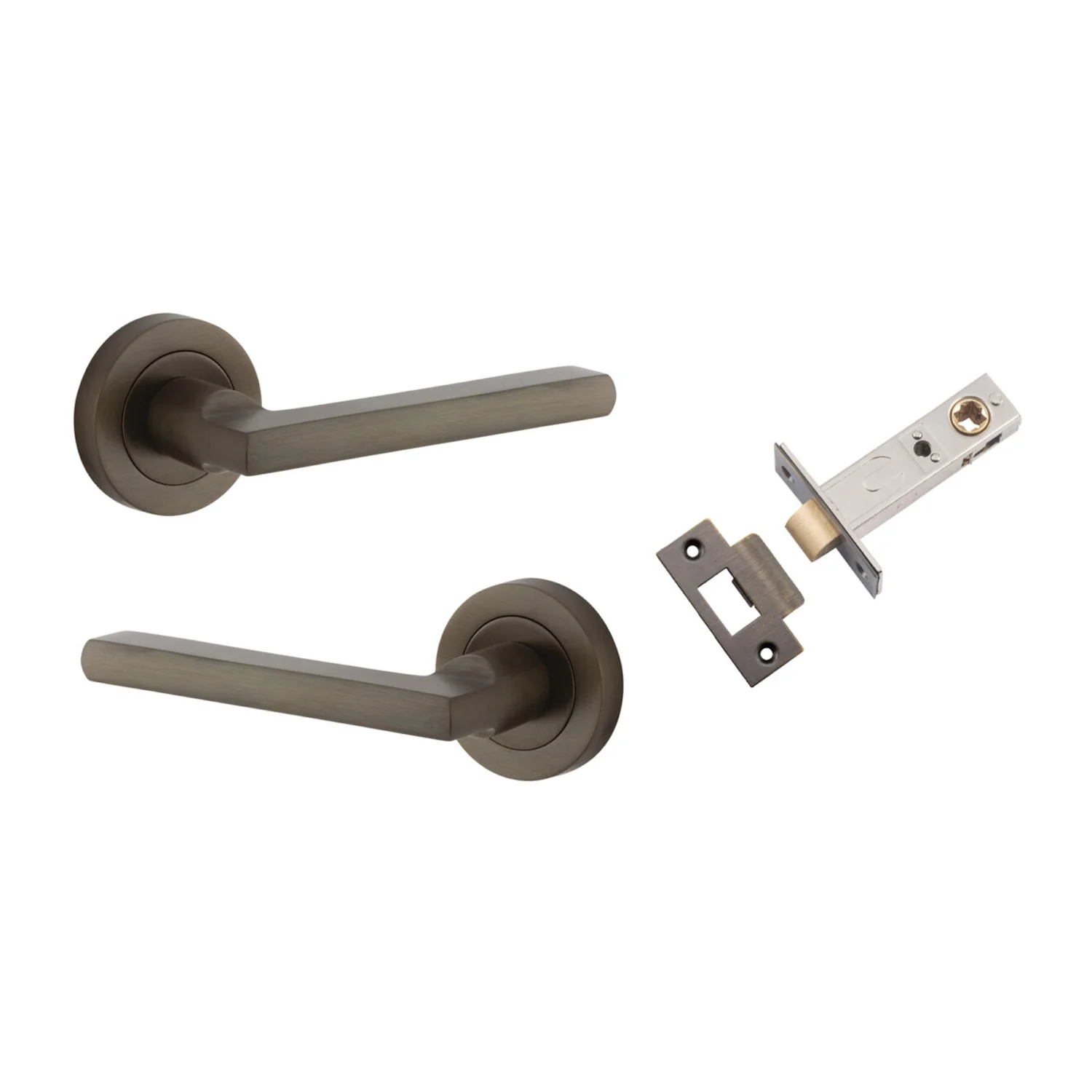 Iver Baltimore Door Lever Handle on Round Rose Passage Kit - Available in Various Finishes - Image 5