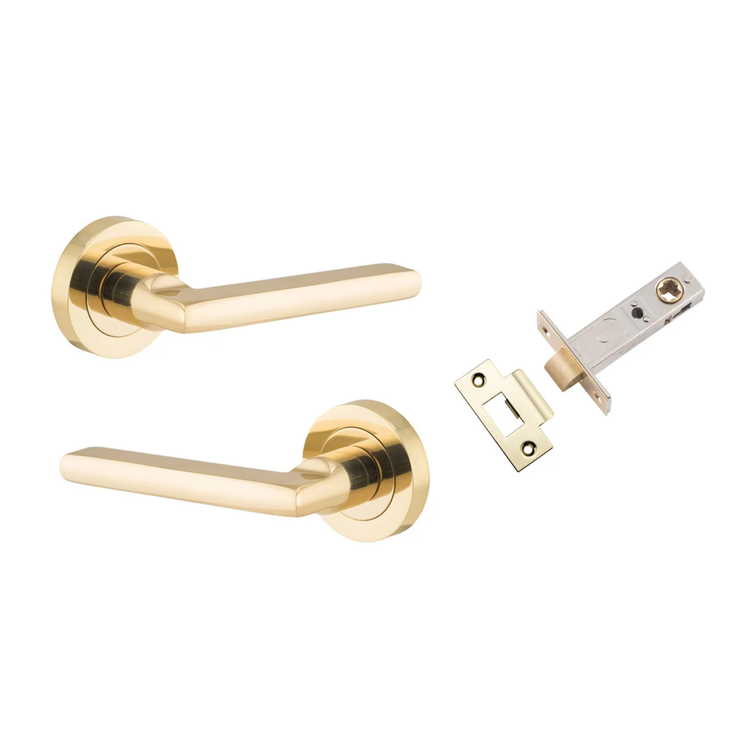 Iver Baltimore Door Lever Handle on Round Rose Passage Kit - Available in Various Finishes - Image 9