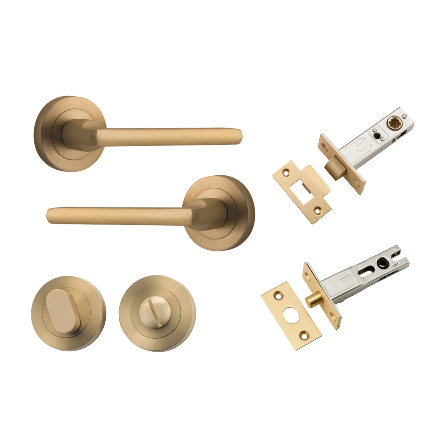Iver Baltimore Door Lever Handle on Round Rose Privacy Kit - Available in Various Finishes - Image 7