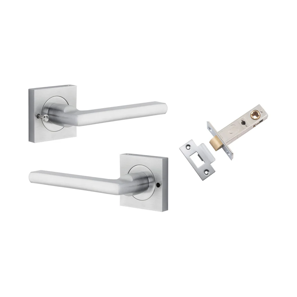 Iver Baltimore Door Lever Handle on Square Rose Inbuilt Privacy - Image 6