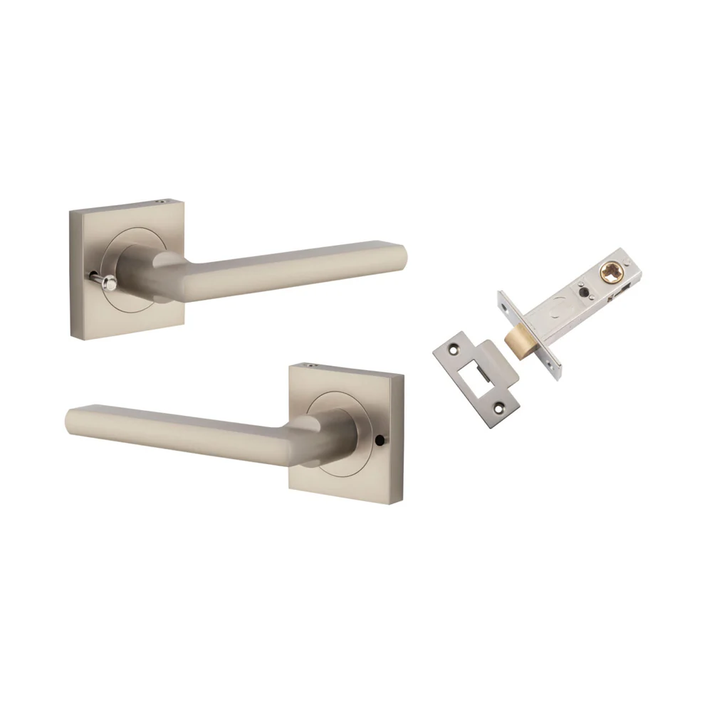 Iver Baltimore Door Lever Handle on Square Rose Inbuilt Privacy - Image 7
