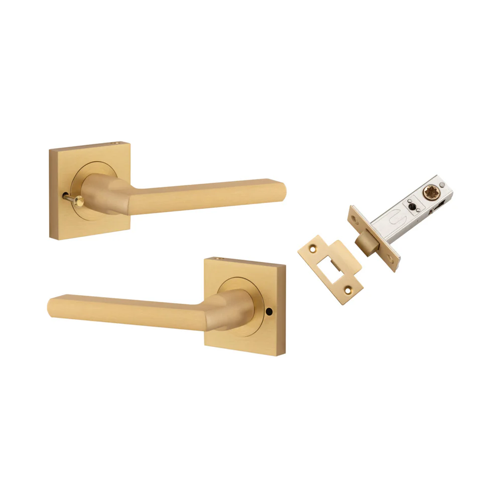Iver Baltimore Door Lever Handle on Square Rose Inbuilt Privacy - Image 8