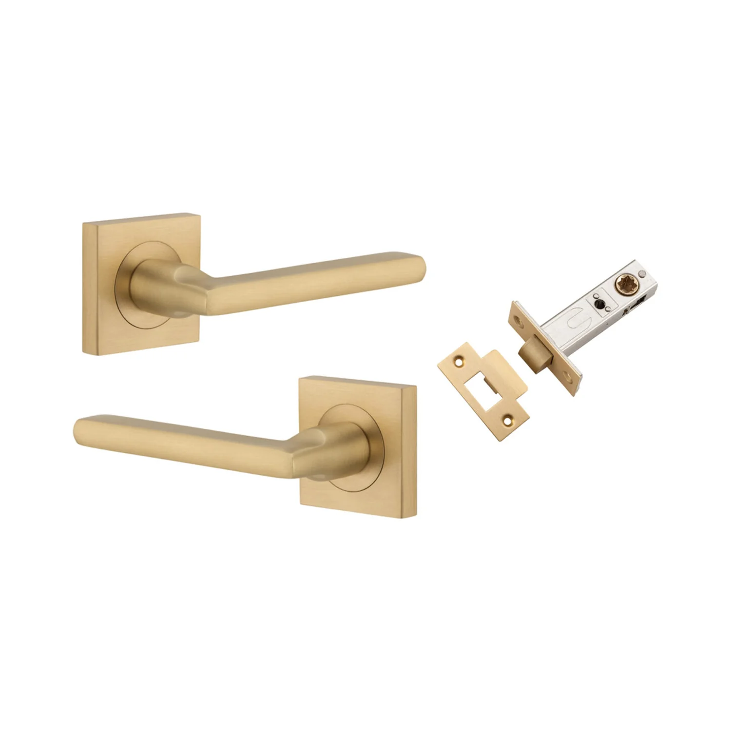 Iver Baltimore Door Lever Handle on Square Rose Passage Kit - Available in Various Finishes - Image 4
