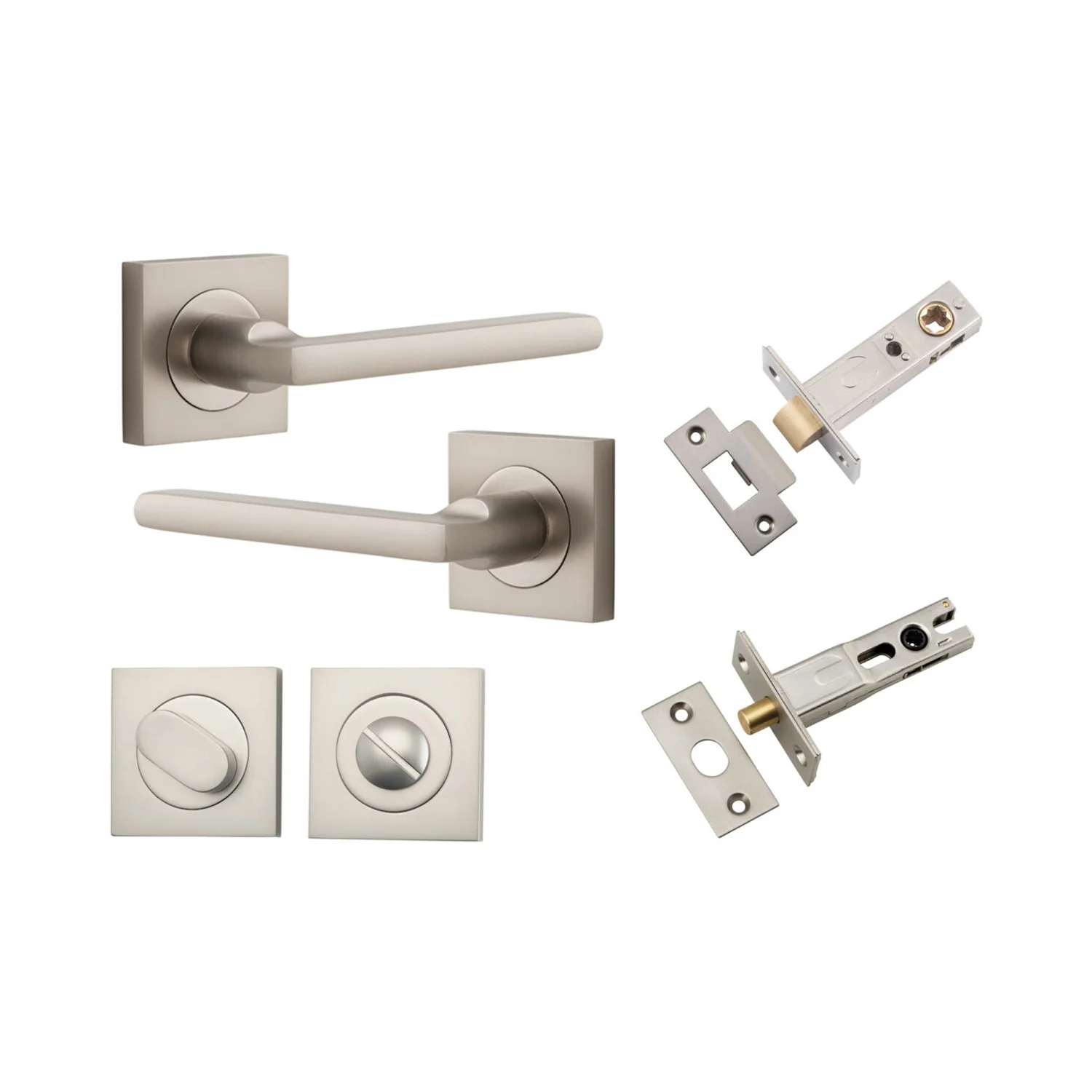 Iver Baltimore Door Lever Handle on Square Rose Privacy Kit - Available in Various Finishes - Image 11