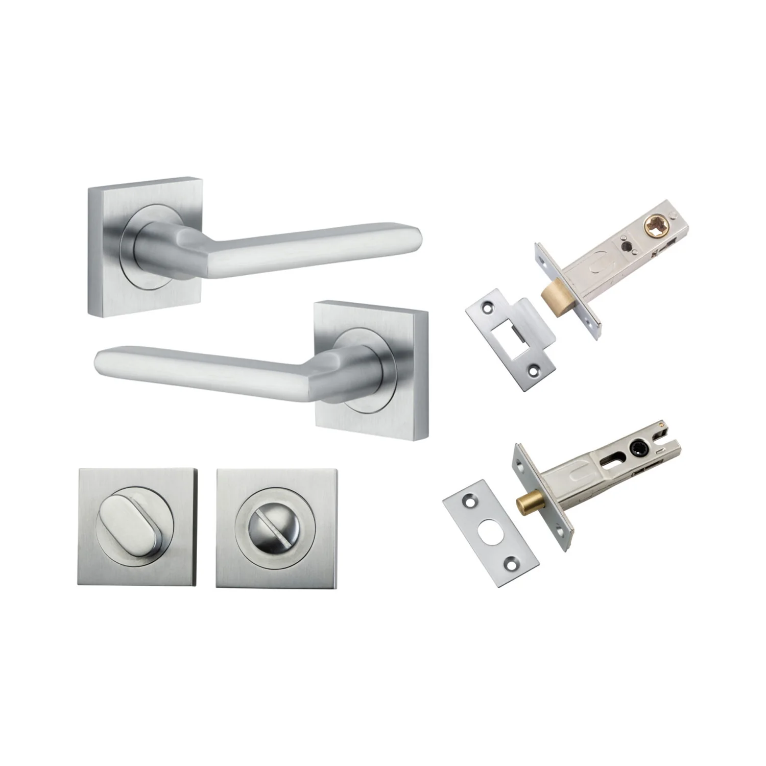 Iver Baltimore Door Lever Handle on Square Rose Privacy Kit - Available in Various Finishes - Image 7