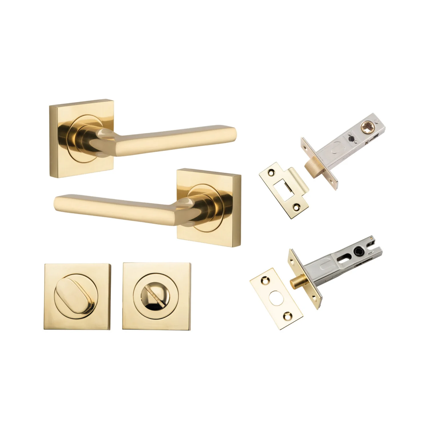 Iver Baltimore Door Lever Handle on Square Rose Privacy Kit - Available in Various Finishes - Image 9