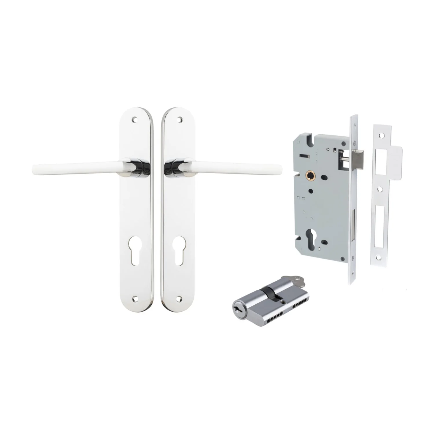 Iver Baltimore Door Lever on Oval Backplate Entrance Kit Key/Key - Available in Various Finishes - Image 10