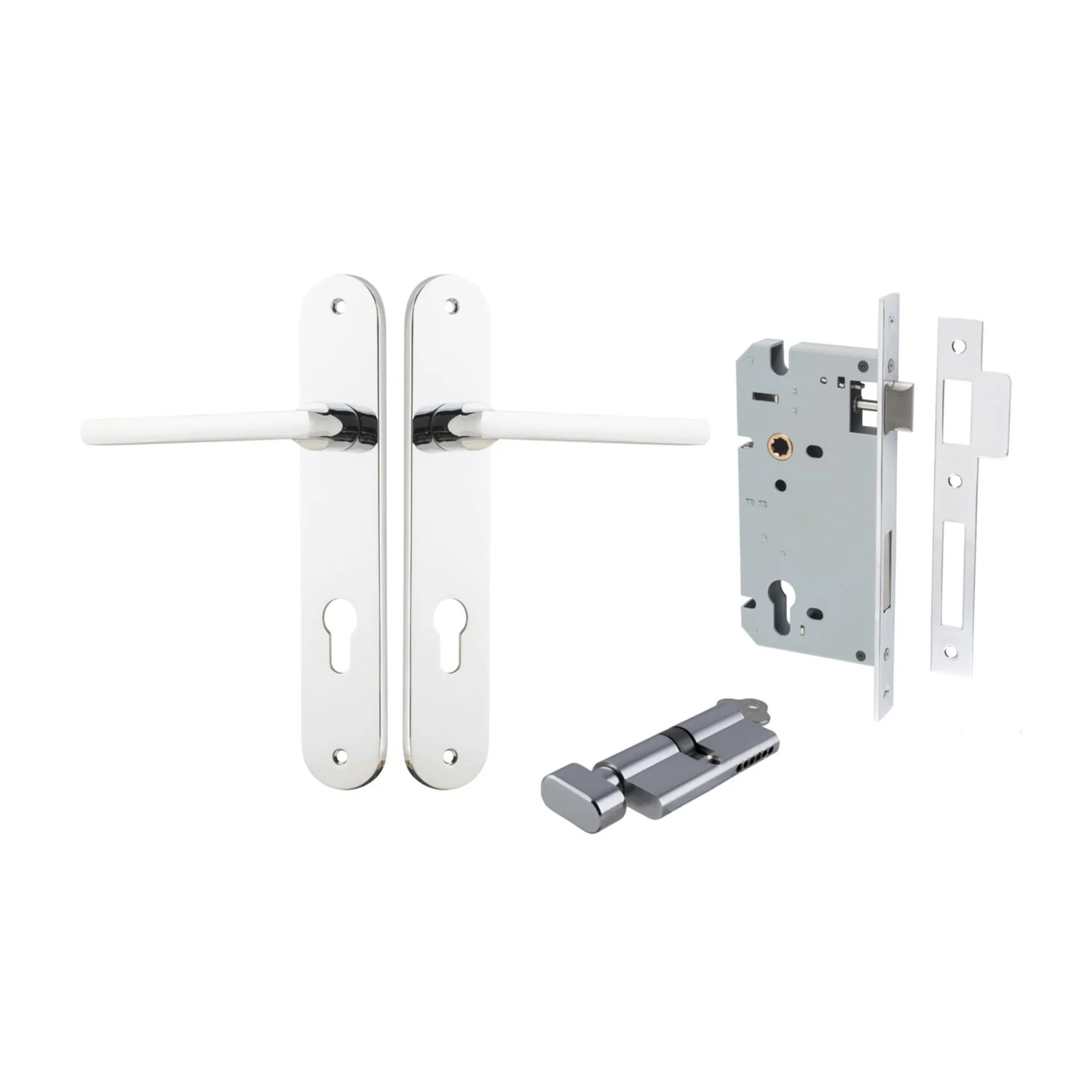 Iver Baltimore Door Lever on Oval Backplate Entrance Kit Key/Thumb - Available on Various Finishes - Image 10