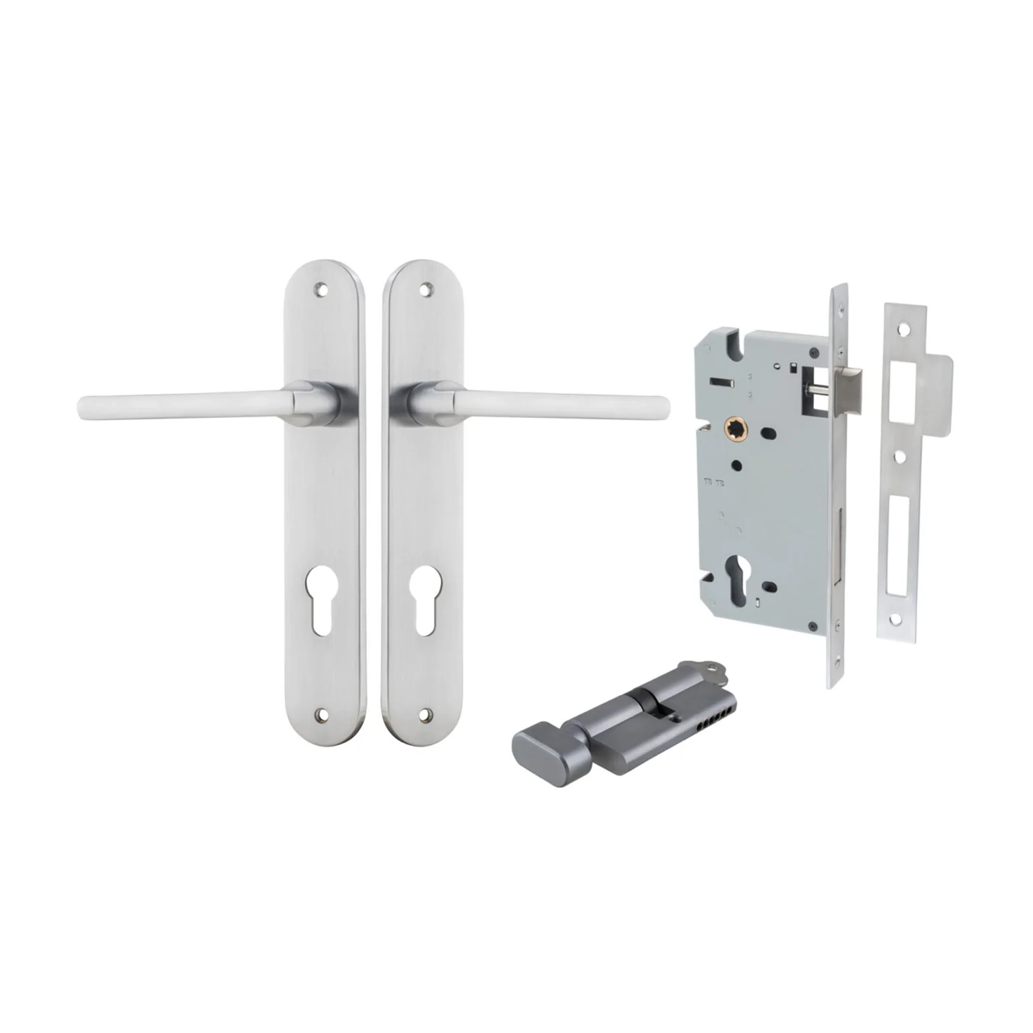 Iver Baltimore Door Lever on Oval Backplate Entrance Kit Key/Thumb - Available on Various Finishes - Image 7