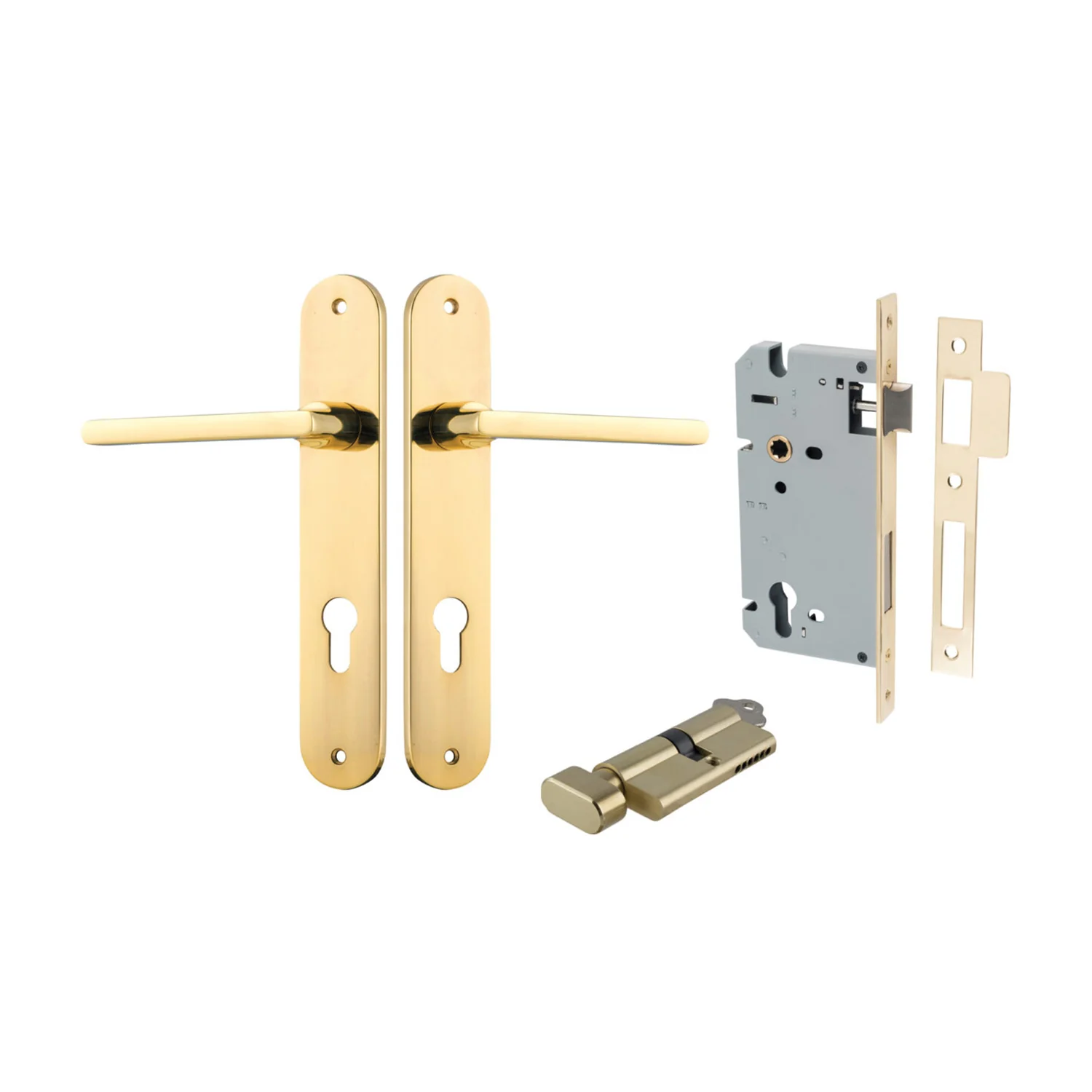 Iver Baltimore Door Lever on Oval Backplate Entrance Kit Key/Thumb - Available on Various Finishes - Image 9