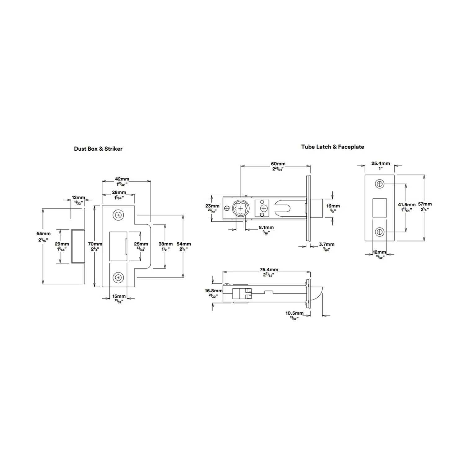 Iver Baltimore Door Lever on Rectangular Backplate Privacy Kit with Turn - Image 4