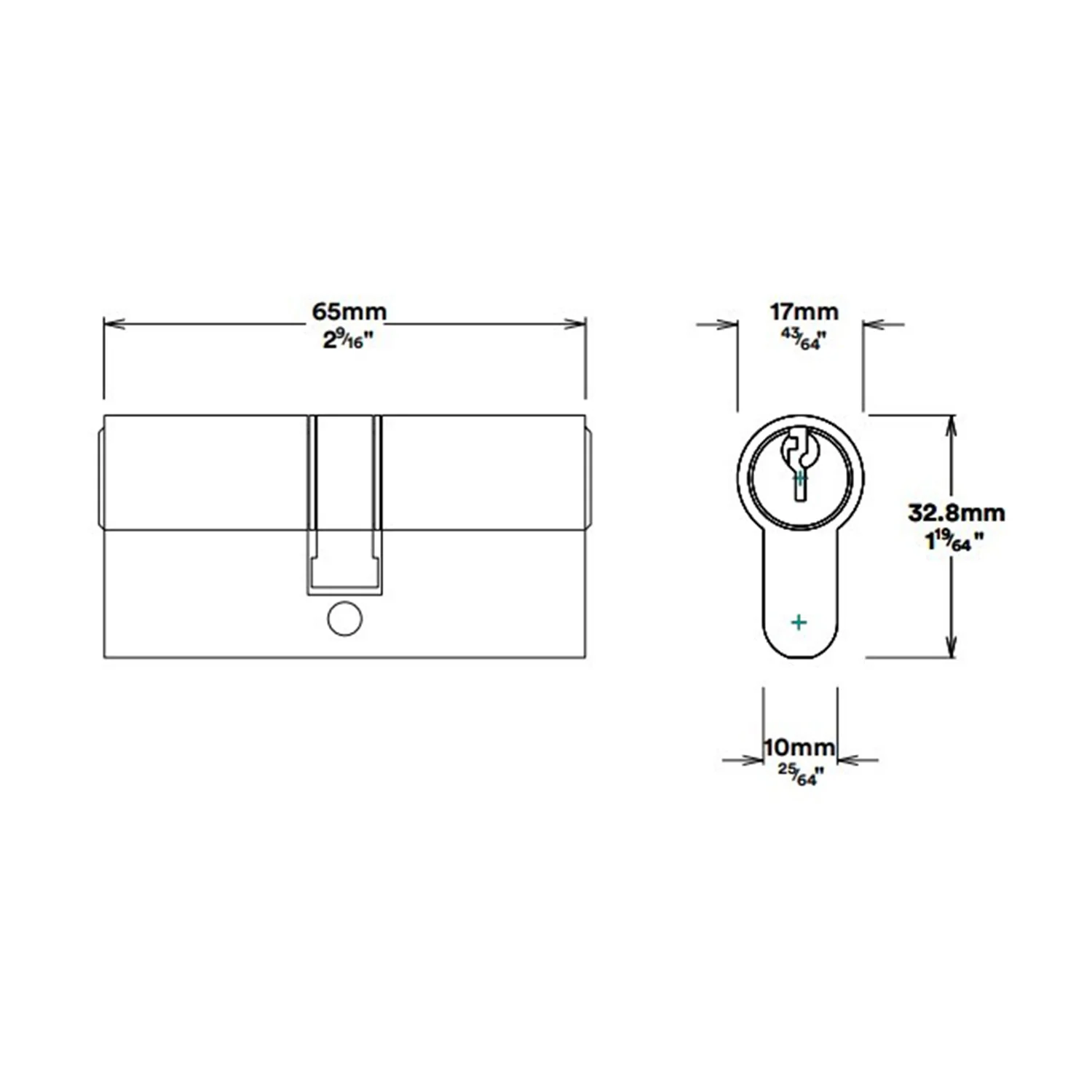Iver Baltimore Door Pull Handle Entrance Kit Key/Key 600mm - Available in Various Finishes - Image 4