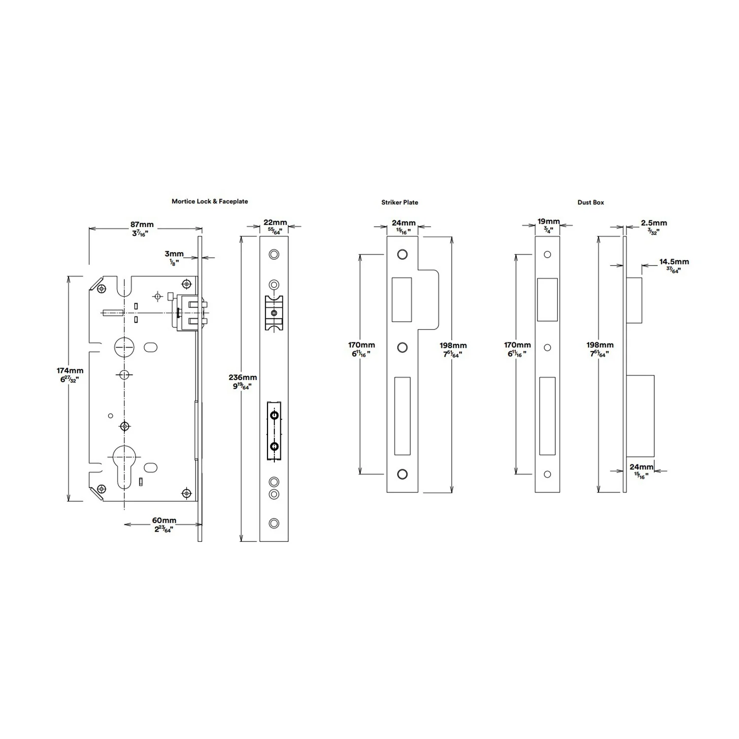 Iver Baltimore Door Pull Handle Entrance Kit Key/Key 600mm - Available in Various Finishes - Image 6
