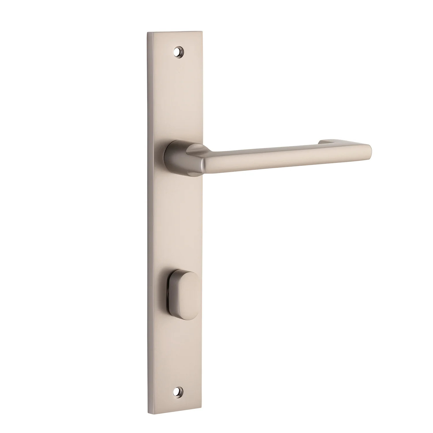 Iver Baltimore Return Door Lever Handle on Rectangular Backplate Satin Nickel - Image 4