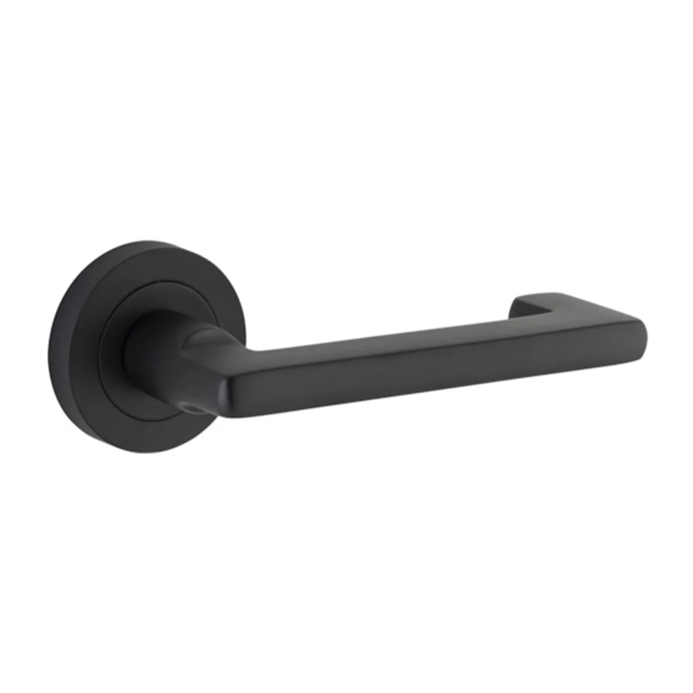 Iver Baltimore Return Door Lever Handle on Round Rose - Image 5