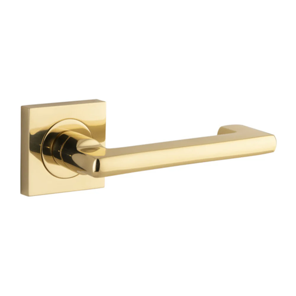 Iver Baltimore Return Door Lever Handle on Square Rose - Image 3