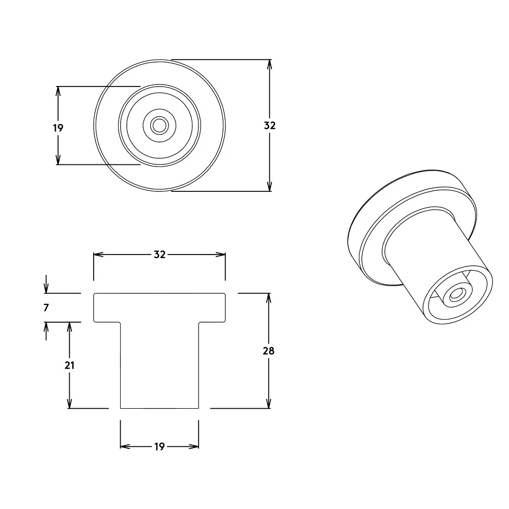 Iver Berlin Cabinet Knob Handle 20mm - Available in Various Finishes - Image 3