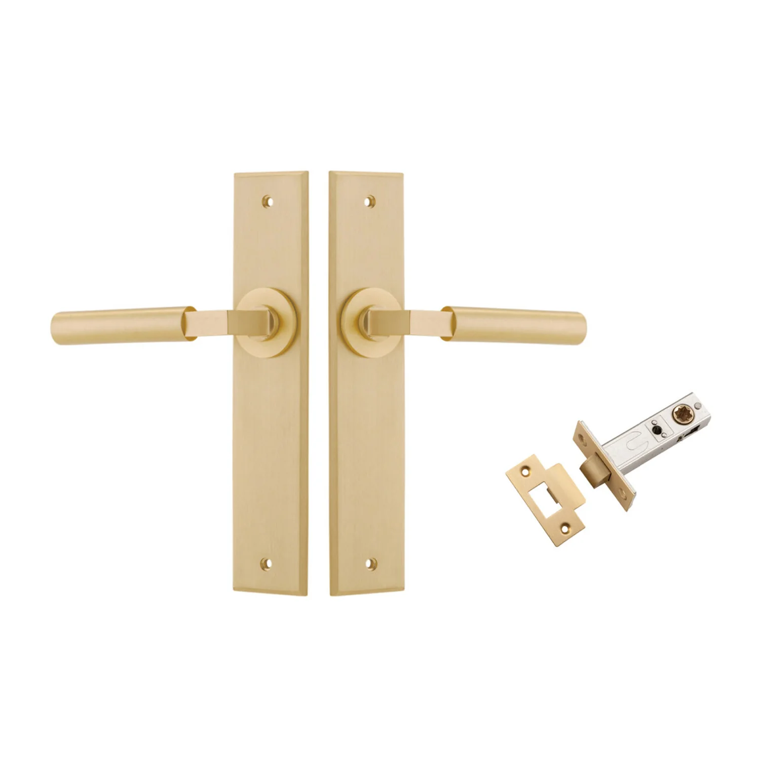 Iver Berlin Door Lever Handle on Chamfered Backplate Passage Kit - Available in Various Finishes - Image 11