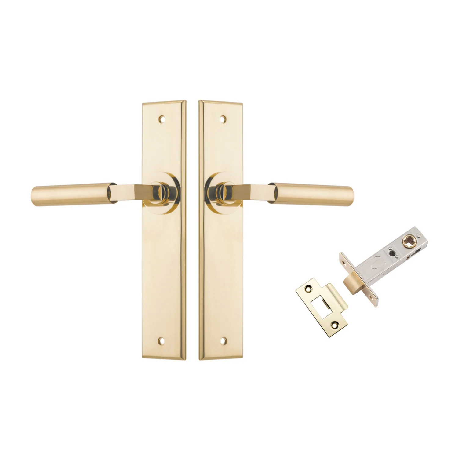 Iver Berlin Door Lever Handle on Chamfered Backplate Passage Kit - Available in Various Finishes - Image 5