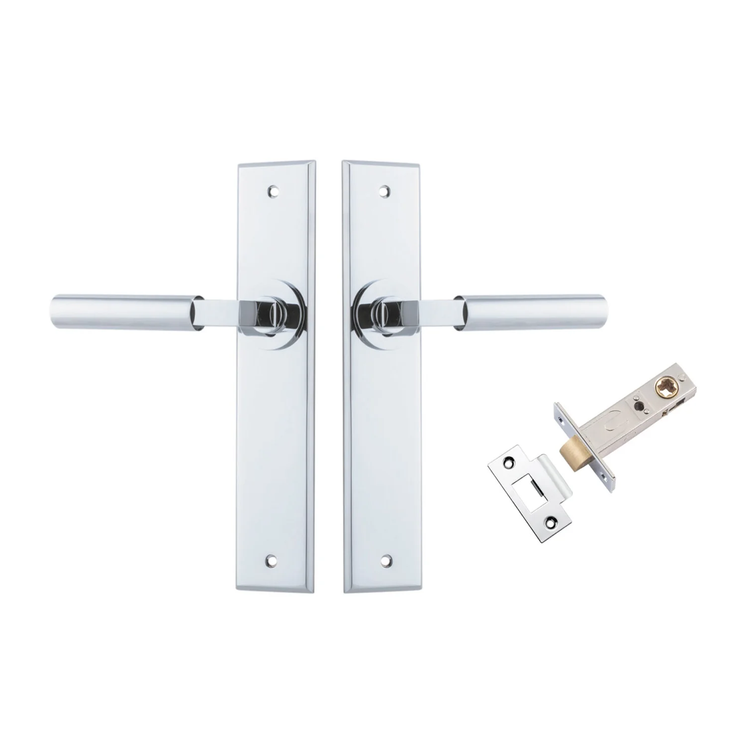 Iver Berlin Door Lever Handle on Chamfered Backplate Passage Kit - Available in Various Finishes - Image 7