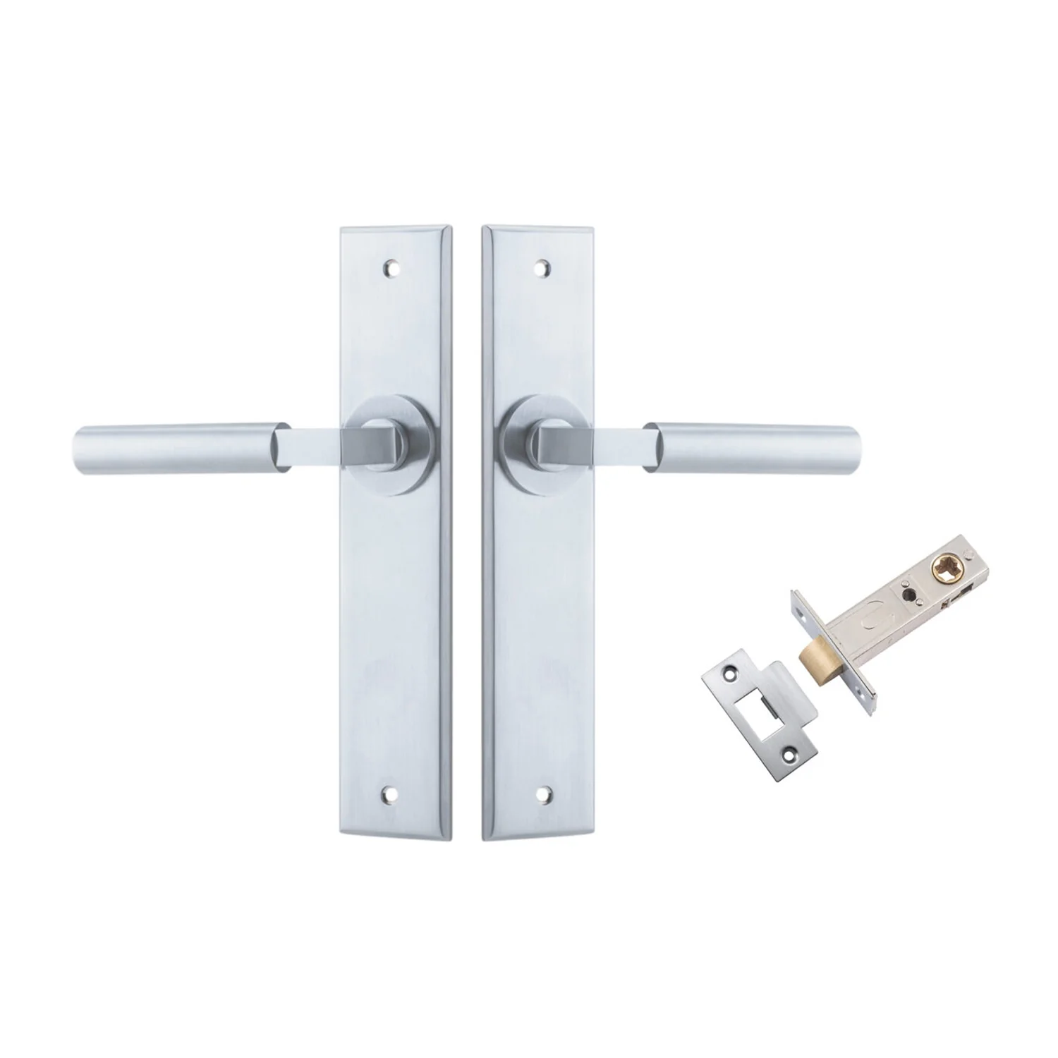 Iver Berlin Door Lever Handle on Chamfered Backplate Passage Kit - Available in Various Finishes - Image 8