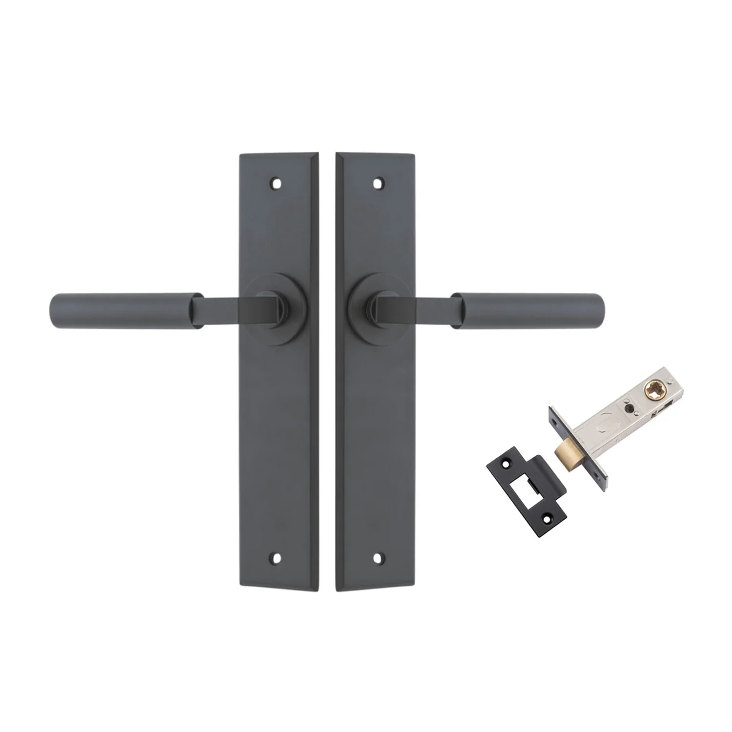 Iver Berlin Door Lever Handle on Chamfered Backplate Passage Kit - Available in Various Finishes - Image 9