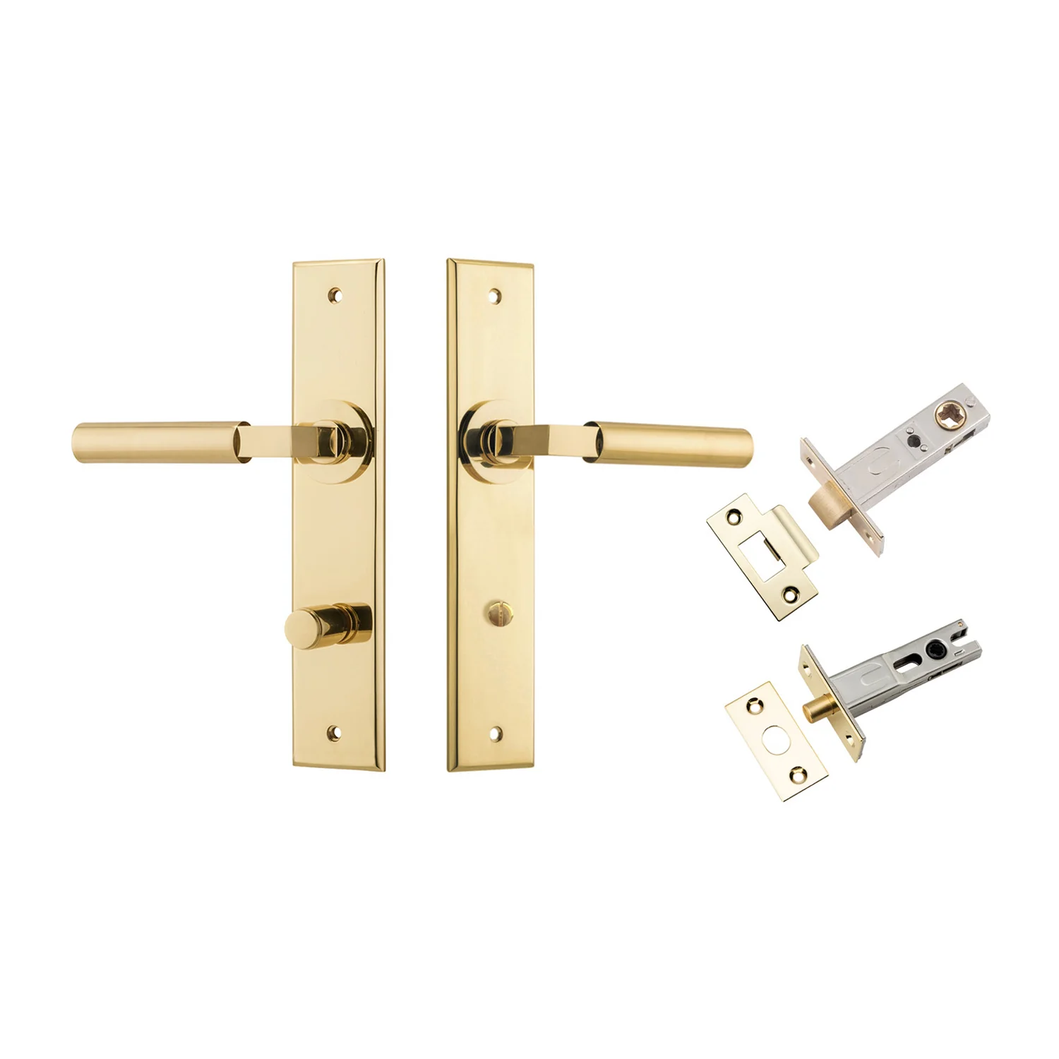 Iver Berlin Door Lever Handle on Chamfered Backplate Privacy Kit - Available in Various Finishes - Image 7