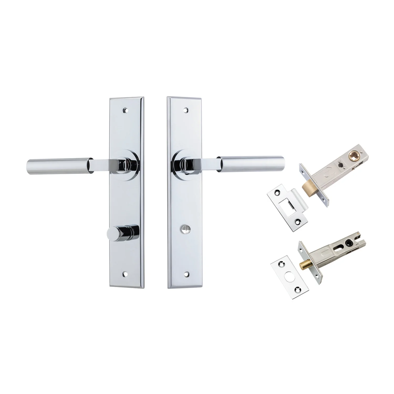 Iver Berlin Door Lever Handle on Chamfered Backplate Privacy Kit - Available in Various Finishes - Image 9