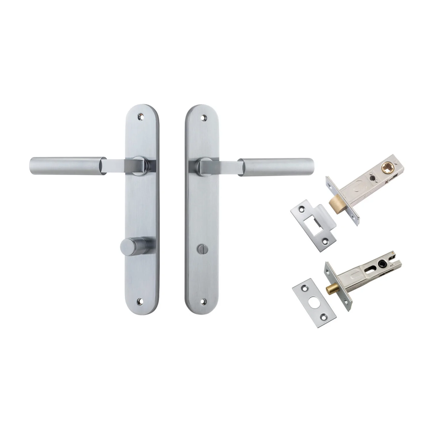 Iver Berlin Door Lever Handle on Oval Backplate Privacy Kit - Available in Various Finishes - Image 10