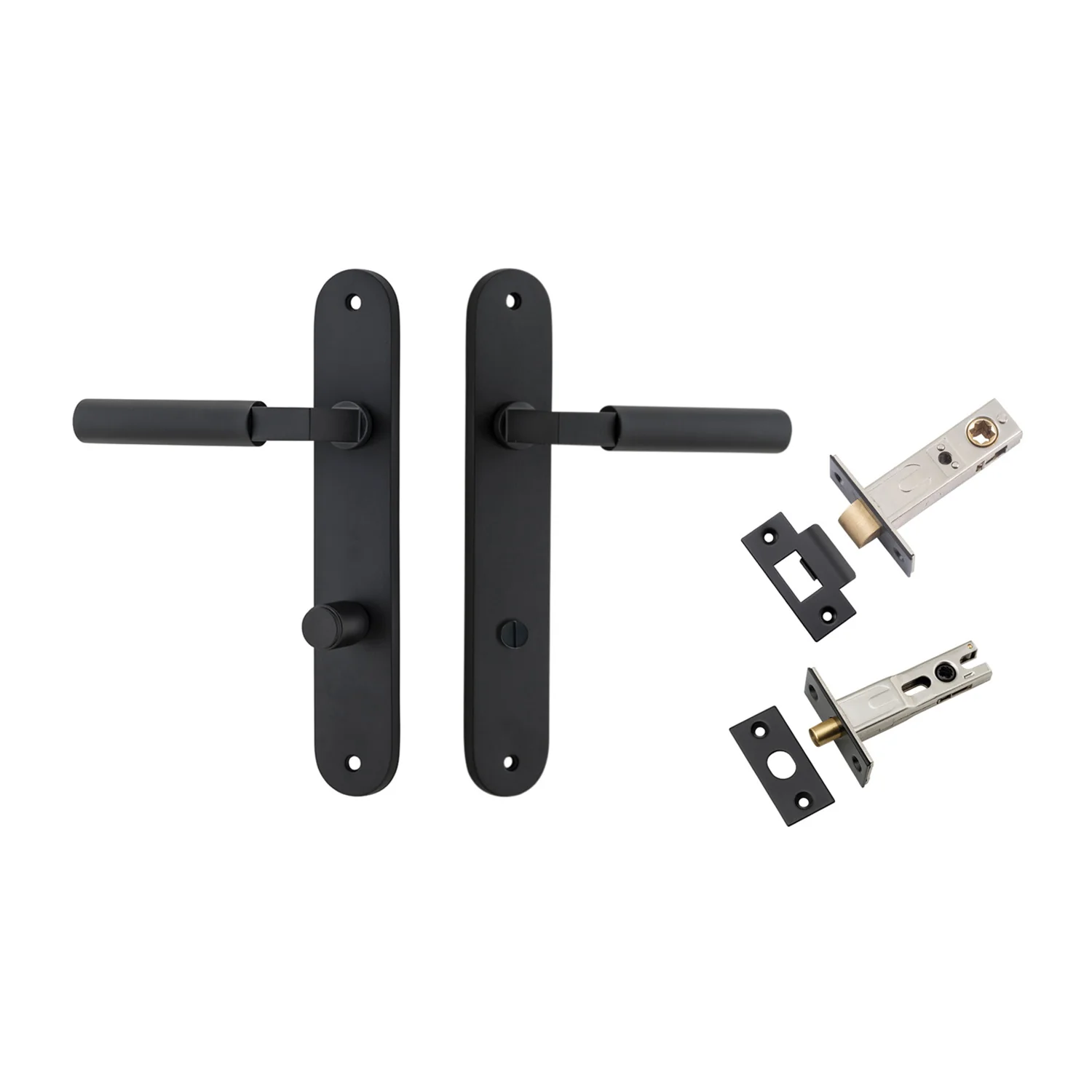Iver Berlin Door Lever Handle on Oval Backplate Privacy Kit - Available in Various Finishes - Image 11