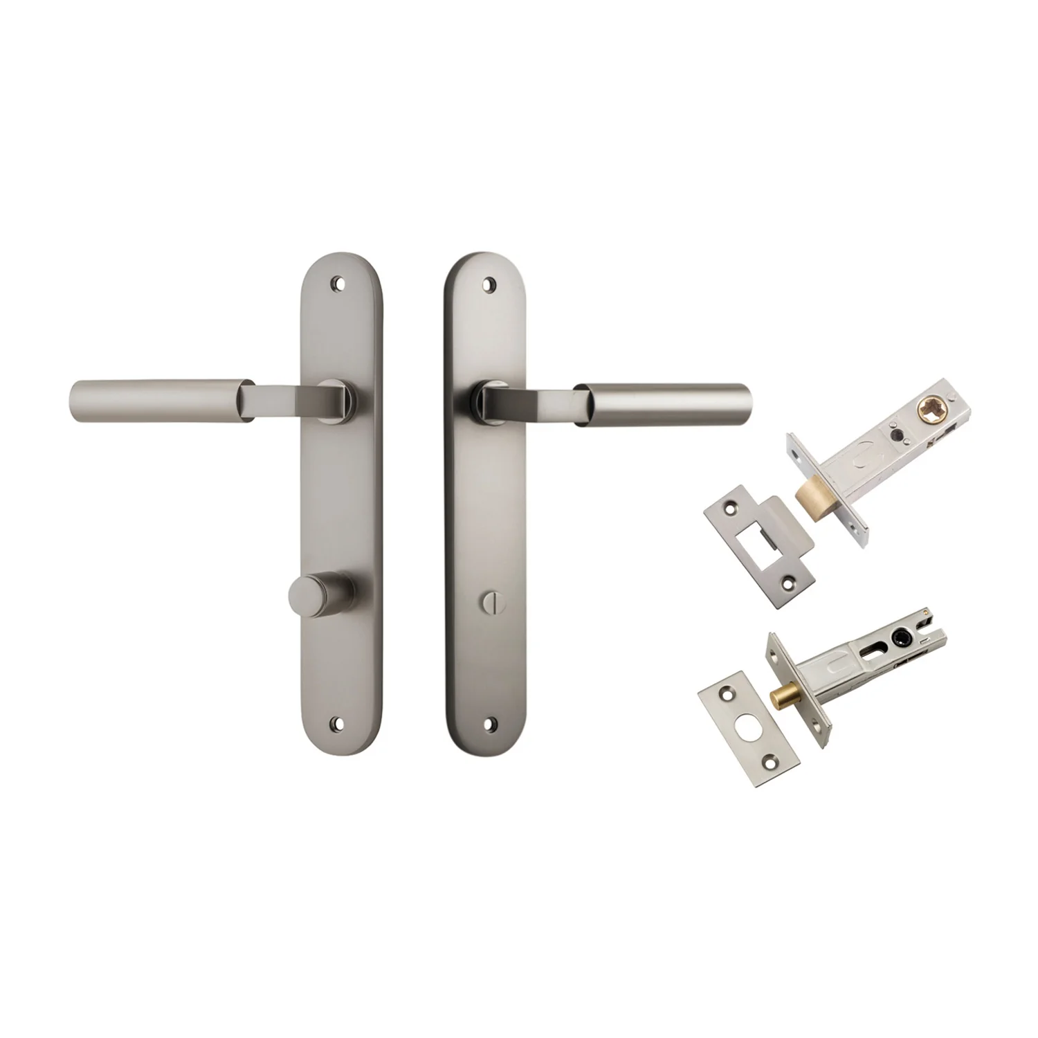Iver Berlin Door Lever Handle on Oval Backplate Privacy Kit - Available in Various Finishes - Image 12