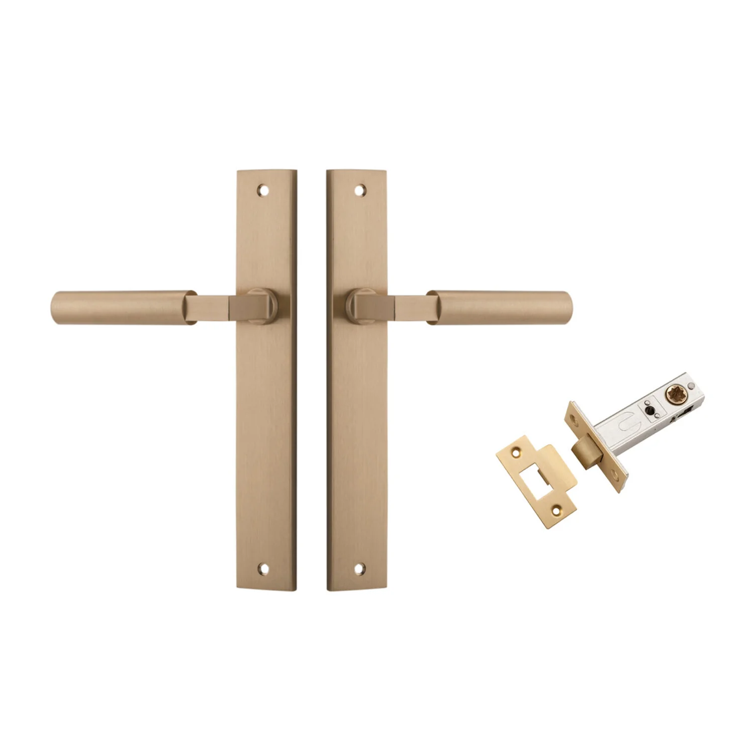 Iver Berlin Door Lever Handle on Rectangular Backplate Passage Kit - Available in Various Finishes - Image 11