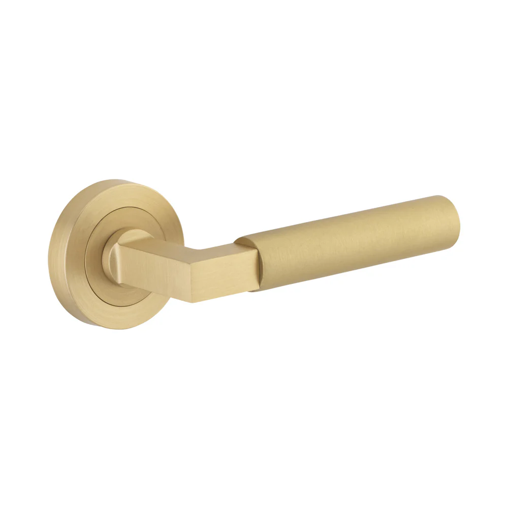 Iver Berlin Door Lever Handle on Round Rose Passage - Image 10