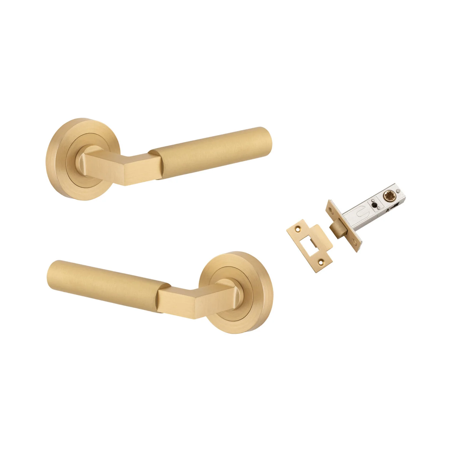 Iver Berlin Door Lever Handle on Round Rose Passage Kit - Available in Various Finishes - Image 10