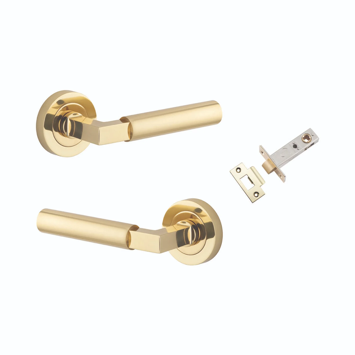 Iver Berlin Door Lever Handle on Round Rose Passage Kit - Available in Various Finishes - Image 4