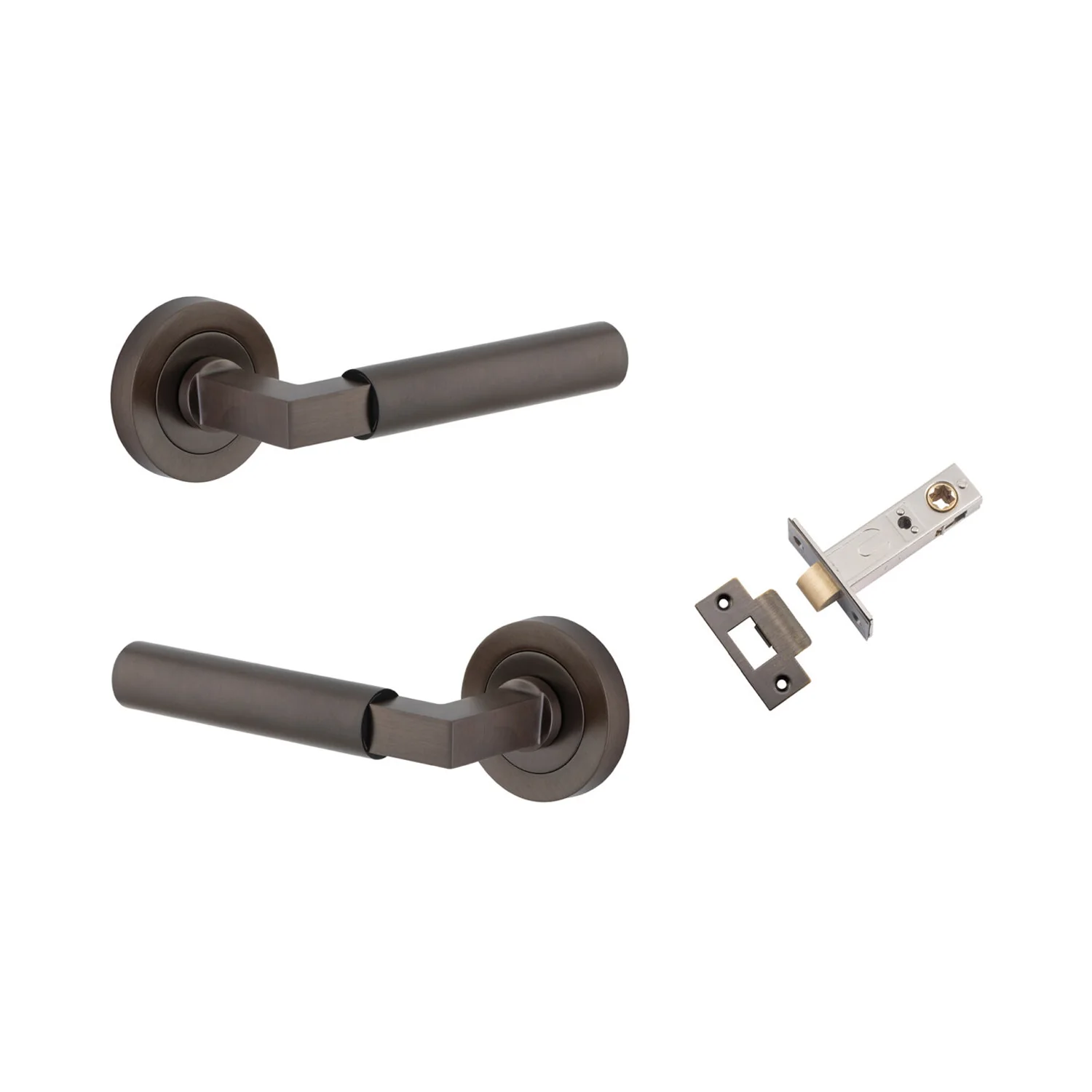 Iver Berlin Door Lever Handle on Round Rose Passage Kit - Available in Various Finishes - Image 5
